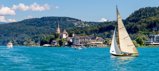 De Wörthersee bij Klagenfurt in Karinthië Oostenrijk