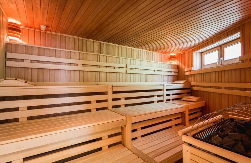Sauna van Austria Parks Leutasch in Tirol Oostenrijk bij de Duitse grens