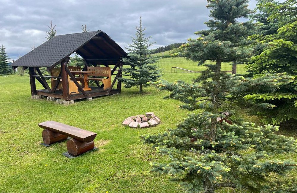 Terras van Camp Pacho in Slowakije