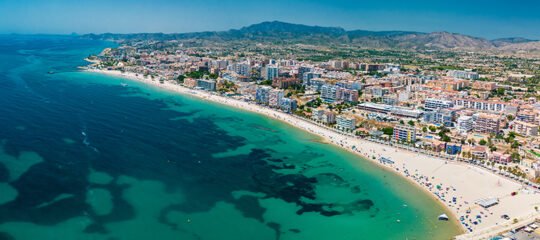 La Vila Joiosa Villajoyosa in Alicante aan de Costa Blanca in Spanje