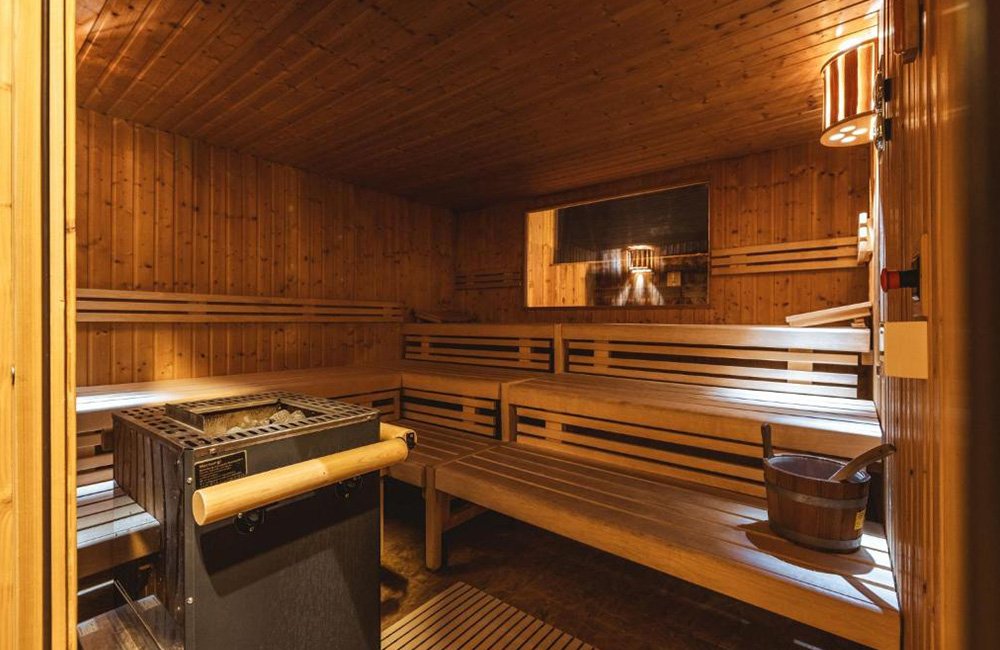 Sauna van Camping Muglin in de Alpen van Zwitserland