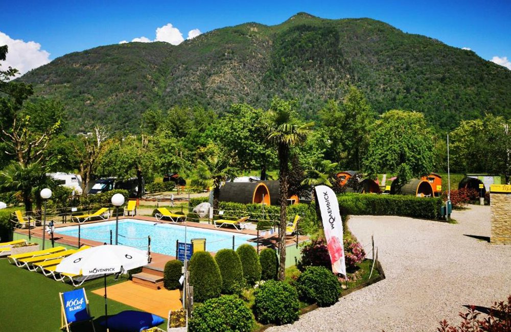 Camping Melezza in de regio Ticino van Zwitserland