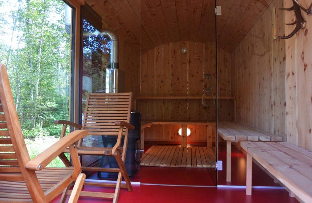 Sauna van camping Sur En in de Engadin van Zwitserland