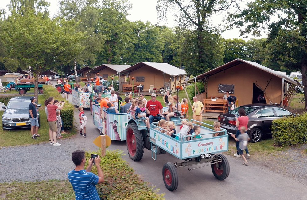 Treintje van Camping Fuussekaul in de ardennen van Luxemburg