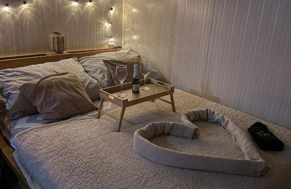 Bed van Sidehill Glamping in het Fatra gebergte van Slowakije