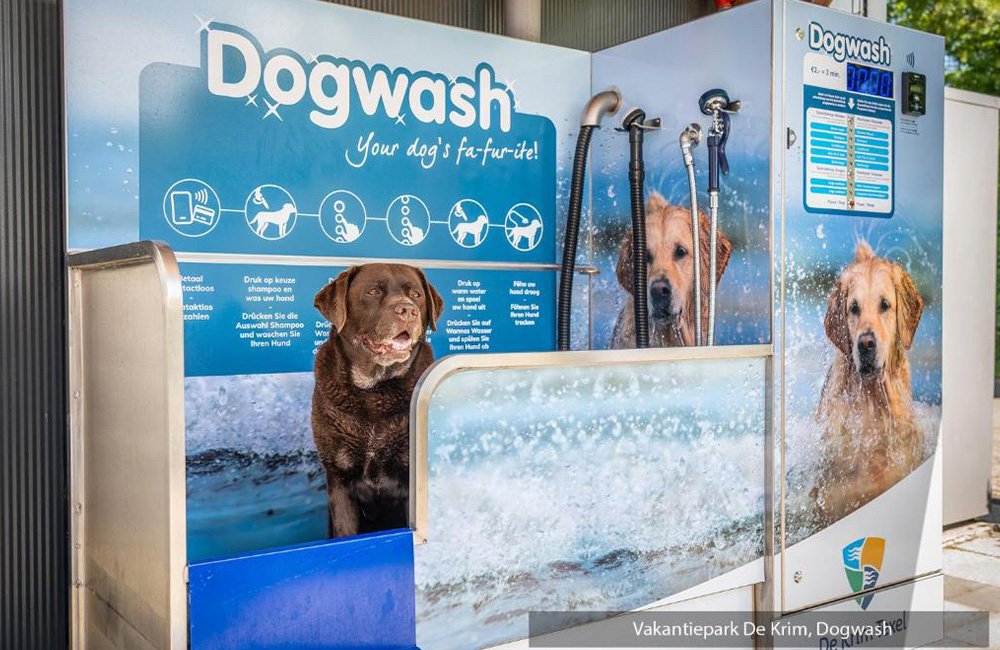 Dogwash van Camping De Krim op texel de waddeneilanden in het noorden van Nederland