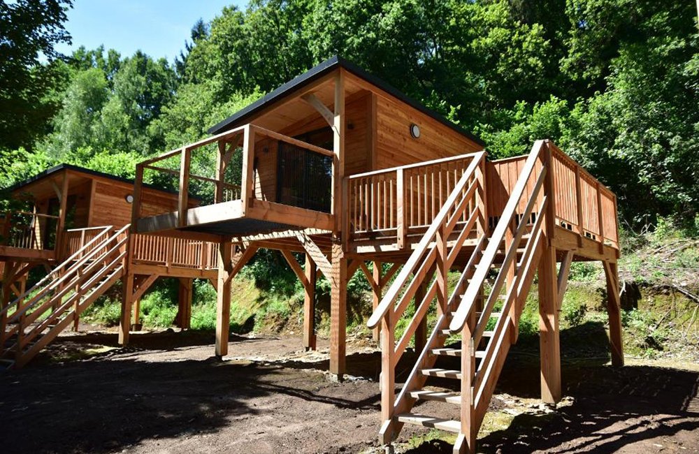 Glamping hut op Camping Le Hameau de l'Ourthe in de Belgische Ardennen