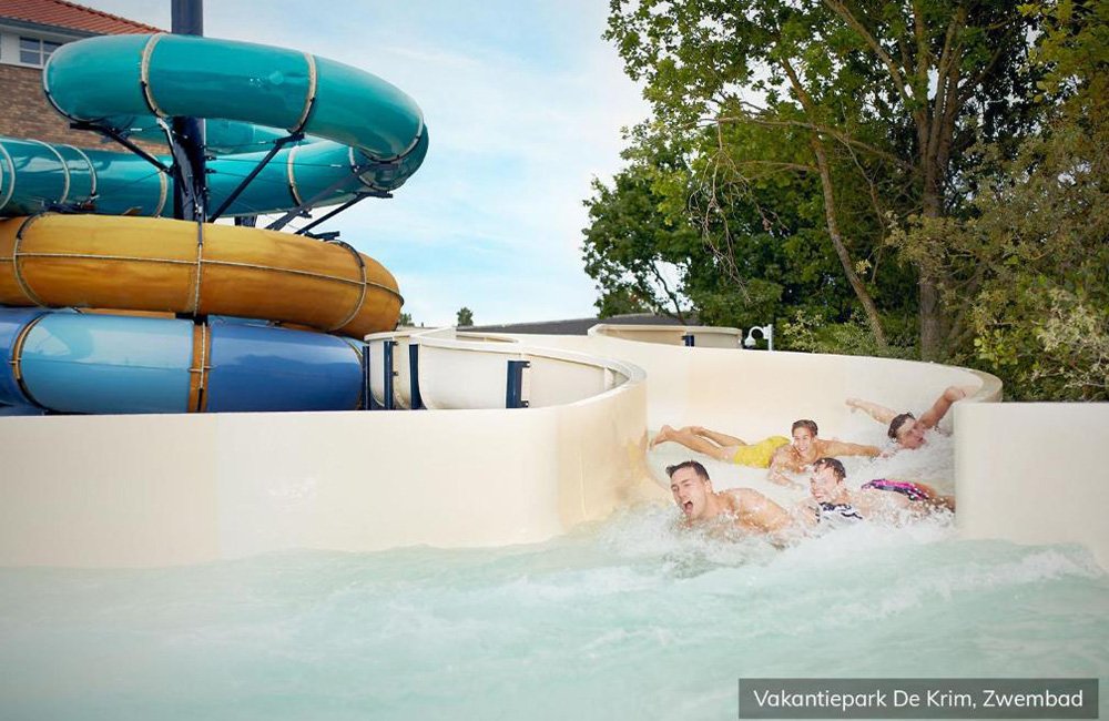 Glijbanen van Camping De Krim op texel de waddeneilanden in het noorden van Nederland