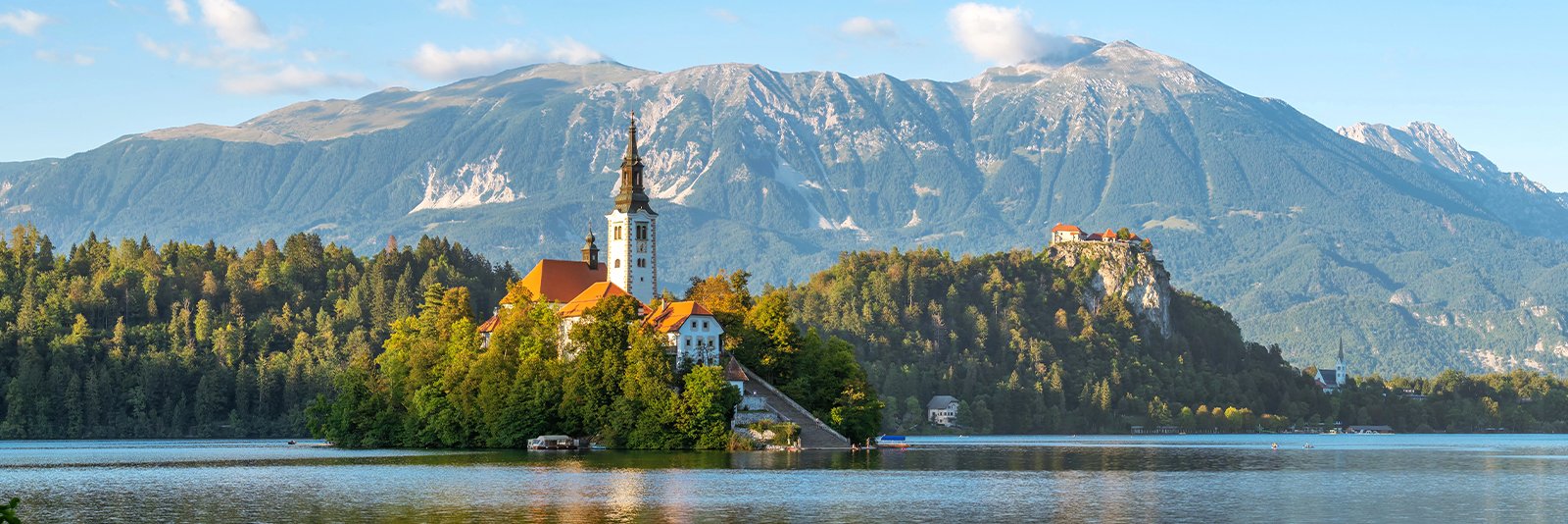 Het Meer van Bled in het Triglav Nationaal Park in de Julische Alpen van Slovenië