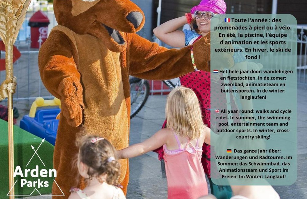 Kindvriendelijke animatie op ArdenParks Petite Suisse in de Ardennen in het zuiden van België