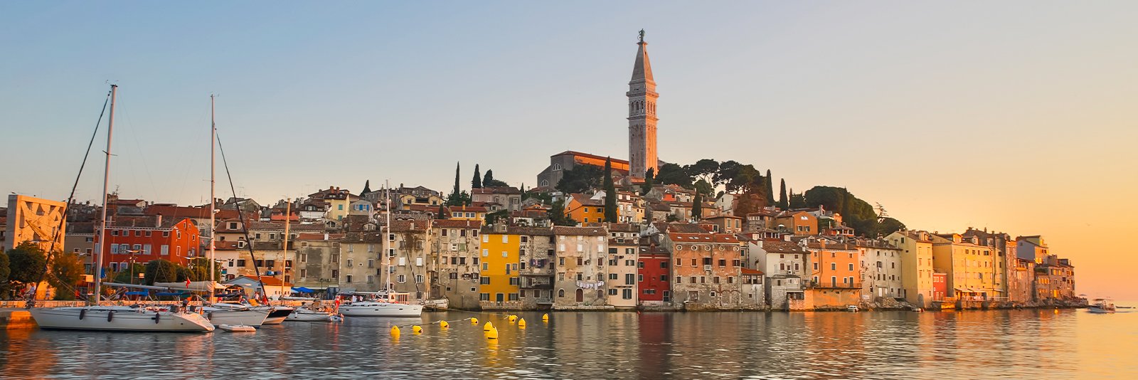 Rovinj aan de Adriatische zee in het noordwesten van Kroatië in Istrië