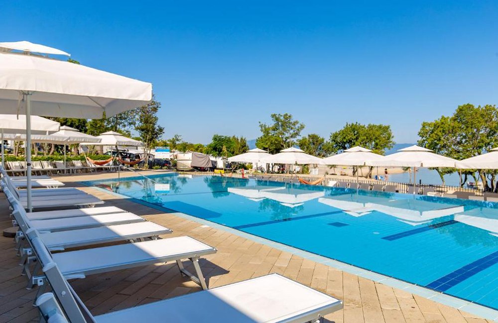 Camping Omišalj aan de Adriatische zee in Kroatië