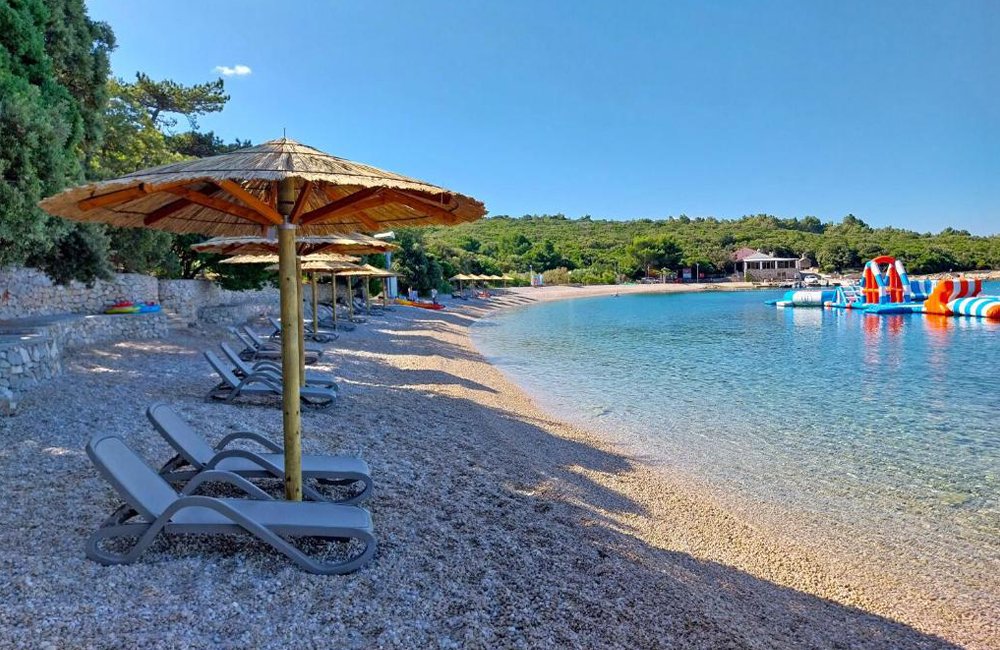 Camping Slatina op het Kroatische eiland Cres