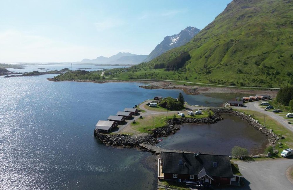 Kamperen met hond op Lofoten Fjordcamp