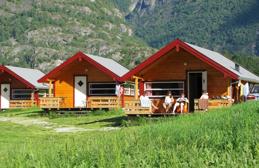 Sæbø Camping aan het Hardanger fjord in Noorwegen