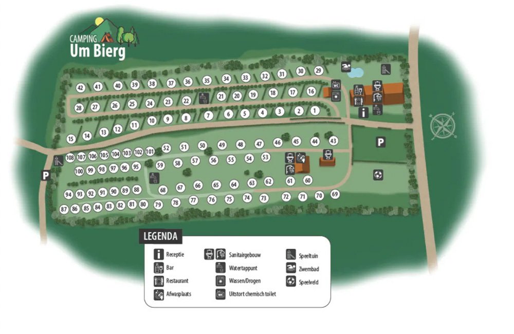 Camping Um Bierg in de Ardennen van Luxemburg